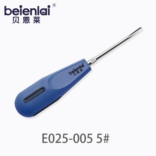 Benlai Minimally Invasive Dental Elevator E025-005 WXYTG 5#, Upper Curved 3.5 Tip, Silicone Handle